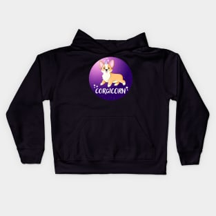 Corgicorn Cute Corgi Lover Quote Artwork Kids Hoodie